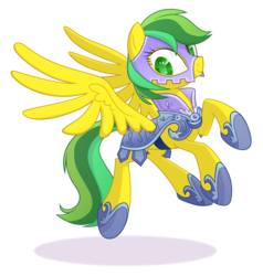 Size: 2000x2100 | Tagged: safe, artist:equestria-prevails, masquerade (g1), pegasus, pony, twinkle eyed pony, g1, g4, armor, crystal guard armor, female, g1 to g4, generation leap, high res, hoof shoes, mare, simple background, transparent background