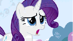 Size: 300x169 | Tagged: safe, edit, edited screencap, screencap, rarity, pony, unicorn, g4, lesson zero, season 2, animated, close-up, drama queen, eyes closed, faint, fainting couch, female, floppy ears, gif, glowing horn, gritted teeth, horn, hub logo, levitation, magic, magic aura, mare, marshmelodrama, on back, open mouth, reaction image, solo, telekinesis, the worst possible thing, wide eyes