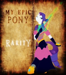 Size: 642x727 | Tagged: safe, artist:ryuukiba, rarity, anthro, g4, clothes, female, my epic pony, solo