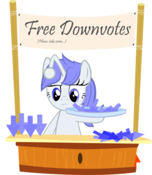 Size: 3000x3435 | Tagged: safe, artist:pinkiepi314, oc, oc only, oc:discentia, pony, downvote, high res, reddit, simple background, solo, transparent background, upvote