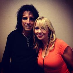 Size: 600x600 | Tagged: safe, human, alice cooper, barely pony related, celebrity, duo, female, irl, irl human, male, photo, rocker, tara strong, we're not worthy