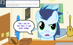 Size: 853x533 | Tagged: safe, artist:catiron, soarin', ask soarin the wonderbolt, g4, ask, tumblr