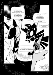 Size: 1240x1754 | Tagged: safe, artist:0ryomamikado0, nightmare moon, spike, twilight sparkle, comic:the unexpected love life of dusk shine, g4, comic, dusk shine, manga, mare in the moon, rule 63