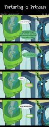 Size: 2290x5900 | Tagged: safe, artist:j-z-a, princess celestia, queen chrysalis, changeling, changeling queen, a canterlot wedding, g4, cake, cocoon, comic, female