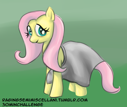 Size: 573x483 | Tagged: safe, artist:ragingsemi, fluttershy, g4, 30 minute art challenge, clothes, skirt