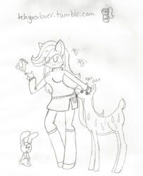 Size: 1185x1457 | Tagged: safe, artist:tehyaoilover, fluttershy, anthro, g4, 30 minute art challenge, ambiguous facial structure