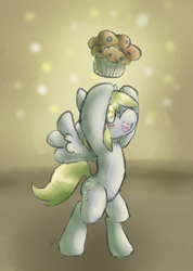 Size: 900x1264 | Tagged: safe, artist:yellowcoatrobot, derpy hooves, pegasus, pony, g4, female, mare, muffin