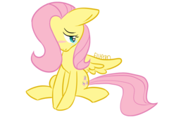 Size: 900x600 | Tagged: safe, artist:fluean, fluttershy, pegasus, pony, g4, crying, female, mare, simple background, sitting, solo, transparent background