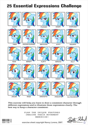 Size: 1280x1810 | Tagged: safe, artist:itchykitchy, rainbow dash, g4, 25 expressions, expressions, facial expressions, green face