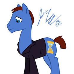 Size: 400x400 | Tagged: safe, artist:antiwrathman, doctor whooves, time turner, g4, ninth doctor