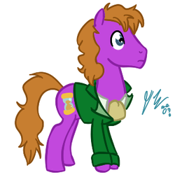 Size: 300x300 | Tagged: safe, artist:antiwrathman, doctor whooves, time turner, g4, clothes, cravat, eighth doctor, frock coat, velvet, waistcoat