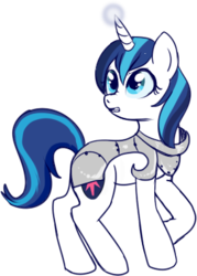 Size: 272x379 | Tagged: safe, artist:lulubell, shining armor, pony, g4, gleaming shield, rule 63, simple background, solo, transparent background