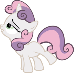 Size: 708x703 | Tagged: safe, artist:fenrir connell, sweetie belle, pony, unicorn, g4, bedroom eyes, female, filly, simple background, solo, transparent background, vector
