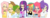 Size: 1280x455 | Tagged: safe, artist:tokimekiwaku, applejack, fluttershy, pinkie pie, rainbow dash, rarity, spike, twilight sparkle, human, g4, blushing, clothes, glasses, humanized, jewelry, mane seven, mane six, simple background, sweater, tan lines, thick eyebrows, transparent background