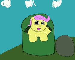 Size: 1280x1024 | Tagged: safe, fluttershy, fluffy pony, g4, bucket, fluffy pony original art, fluffyshy