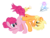Size: 8000x6000 | Tagged: safe, artist:nightmaremoons, applejack, pinkie pie, earth pony, pony, g4, absurd resolution, alternate hairstyle, butt bump, butt to butt, butt touch, duo, female, hoof on butt, mare, show accurate, simple background, transparent background