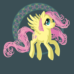 Size: 900x891 | Tagged: safe, artist:dimespin, fluttershy, pegasus, pony, g4, female, lineless, mare, solo