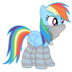 Size: 7000x7000 | Tagged: safe, artist:anxet, part of a set, rainbow dash, pegasus, pony, g4, absurd resolution, bandana, clothes, dog tags, female, mare, scarf, simple background, socks, solo, striped socks, transparent background, vector