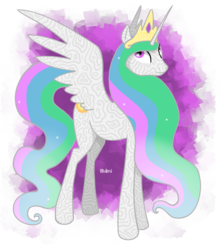 Size: 600x670 | Tagged: safe, artist:ithlini, princess celestia, alicorn, pony, g4, female, mare, solo