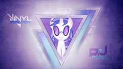 Size: 1920x1080 | Tagged: safe, artist:prollgurke, dj pon-3, vinyl scratch, g4, sunglasses, wallpaper