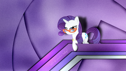 Size: 1920x1080 | Tagged: safe, artist:tadashi--kun, rarity, pony, g4, glasses, measuring tape, solo, text, wallpaper