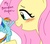 Size: 600x525 | Tagged: artist needed, source needed, safe, fluttershy, rainbow dash, g4, blushing, duo, tiny ponies