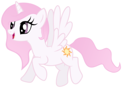 Size: 5353x3885 | Tagged: safe, artist:unfiltered-n, princess celestia, alicorn, pony, g4, cewestia, cute, cutelestia, female, filly, pink-mane celestia, simple background, solo, transparent background, vector, younger