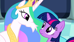 Size: 640x360 | Tagged: safe, artist:capnpea, edit, princess celestia, twilight sparkle, g4, cthulhu