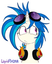 Size: 4200x5185 | Tagged: safe, artist:discommunicator, artist:liquidplazma, dj pon-3, vinyl scratch, g4, absurd resolution, headphones, solo