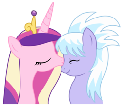 Size: 1050x922 | Tagged: safe, artist:meline134, cloudchaser, princess cadance, alicorn, pegasus, pony, g4, cadancechaser, female, kissing, lesbian, mare, shipping, simple background, transparent background