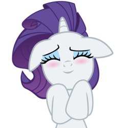 Size: 3000x3000 | Tagged: safe, artist:erisgrim, rarity, pony, unicorn, alternate hairstyle, blushing, cute, happy, high res, simple background, solo, transparent background, vector