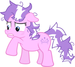 Size: 6689x6000 | Tagged: safe, artist:metatiara, diamond tiara, earth pony, pony, g4, absurd resolution, abuse, female, missing accessory, simple background, solo, tiarabuse, transparent background, vector