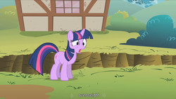 Size: 1344x756 | Tagged: safe, screencap, twilight sparkle, feeling pinkie keen, g4, my little pony: friendship is magic, youtube caption