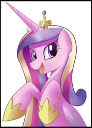 Size: 1071x1477 | Tagged: safe, artist:sallymon, princess cadance, alicorn, pony, g4, female, open mouth, solo