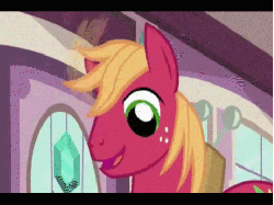Size: 480x360 | Tagged: safe, screencap, big macintosh, earth pony, pony, g4, hearts and hooves day (episode), animated, hearts and hooves day, male, nodding, reaction image, stallion