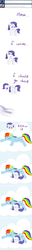 Size: 990x7800 | Tagged: safe, artist:mister-true, rainbow dash, rarity, pegasus, pony, unicorn, g4, askfillyrarity, cloud, day, female, filly, filly rarity, lying down, lying on a cloud, on a cloud, sky, sleeping, sleeping together, wings, younger