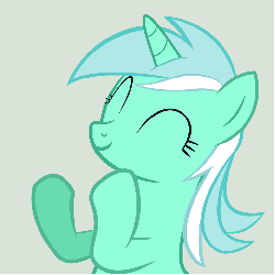 Size: 770x770 | Tagged: safe, artist:mihaaaa, lyra heartstrings, pony, unicorn, g4, animated, clapping, clapping ponies, eyes closed, female, gif, gray background, mare, simple background, smiling, solo
