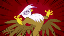 Size: 208x117 | Tagged: safe, screencap, gilda, griffon, g4, griffon the brush off, season 1, angry, animated, female, picture for breezies, rage, solo