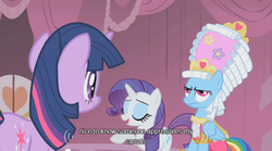 Size: 640x355 | Tagged: safe, screencap, rainbow dash, rarity, twilight sparkle, g4, youtube caption