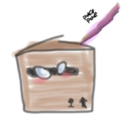 Size: 500x500 | Tagged: safe, artist:kawa, changeling, ask:sixteen, changeling in a box, wil