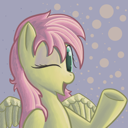 Size: 1000x1000 | Tagged: safe, artist:popprocks, fluttershy, g4, alternate hairstyle, solo