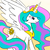 Size: 3000x3000 | Tagged: safe, artist:ashlehrawr, princess celestia, alicorn, pony, g4, female, smiling, solo