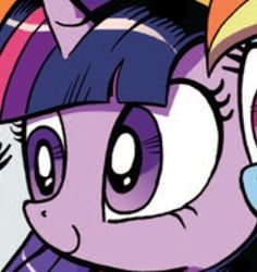 Size: 560x593 | Tagged: safe, idw, official comic, rainbow dash, rarity, twilight sparkle, pony, g4, the return of queen chrysalis, spoiler:comic, cropped, faic, solo focus