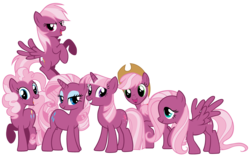 Size: 5400x3400 | Tagged: safe, artist:mihaaaa, artist:shadowhedgiefan91, applejack, cheerilee, fluttershy, pinkie pie, rainbow dash, rarity, twilight sparkle, g4, mane 6 recolors, recolor, simple background, transparent background
