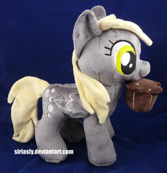 Size: 879x908 | Tagged: safe, artist:siriasly, derpy hooves, pegasus, pony, g4, female, irl, mare, muffin, photo, plushie, solo