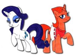 Size: 1045x765 | Tagged: safe, artist:artemisito, rarity, g4, candace flynn, crossover, phineas and ferb, ponified