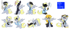 Size: 1700x700 | Tagged: safe, artist:d3rpy, derpy hooves, pegasus, pony, g4, derpyro, female, mare, team fortress 2, underp