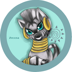 Size: 708x708 | Tagged: safe, artist:bunina, zecora, pony, zebra, g4, female, pixiv, solo