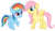 Size: 3070x1760 | Tagged: safe, artist:ls_skylight, fluttershy, rainbow dash, pegasus, pony, g4, female, filly, filly fluttershy, filly rainbow dash, simple background, spread wings, transparent background, vector, wings, young, younger