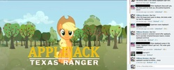 Size: 1232x504 | Tagged: safe, applejack, g4, chuck norris, chuck norris jokes, crossover, parody